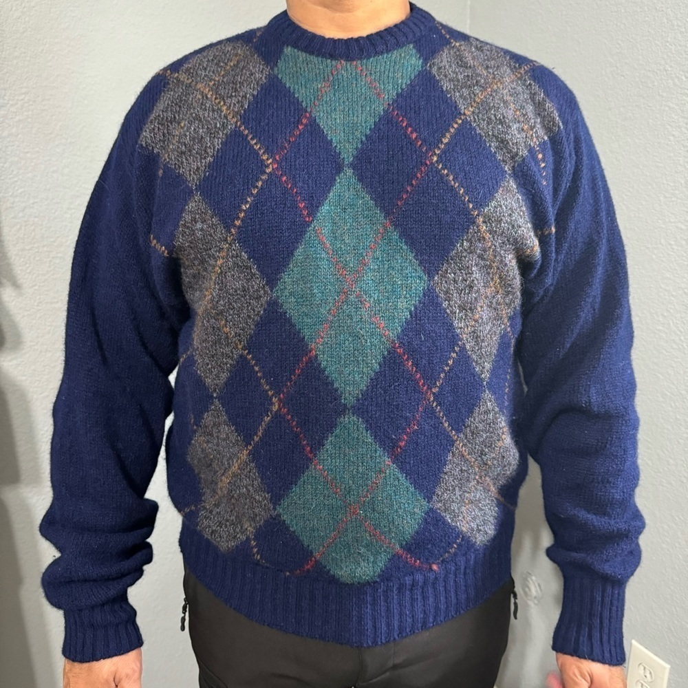 Christopher Hayes Vintage‎ Men 100% Wool Shetland Long Sleeves Sweater Sz L